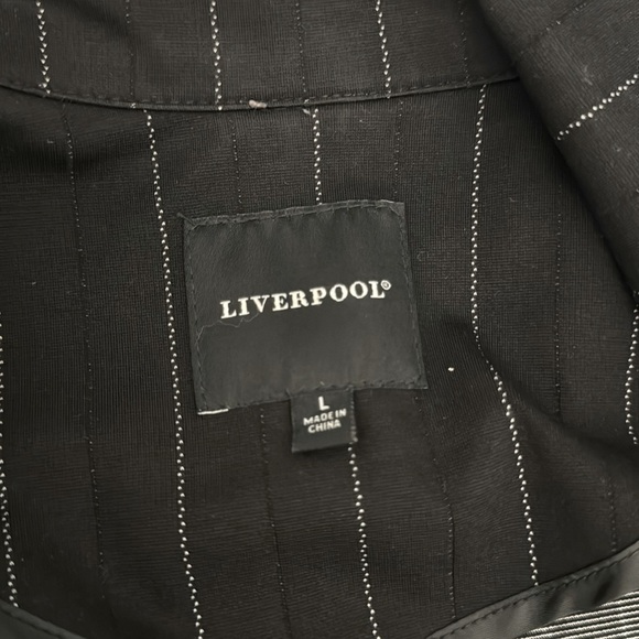 Liverpool black with white stripe boyfriend blazer size large - Picture 5 of 6